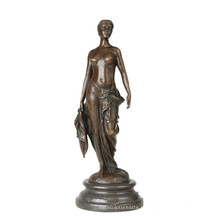Женская Коллекция бронзовая скульптура обнаженная женщина домашнего декора Латунь статуя ТПЭ-843